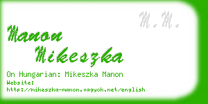 manon mikeszka business card